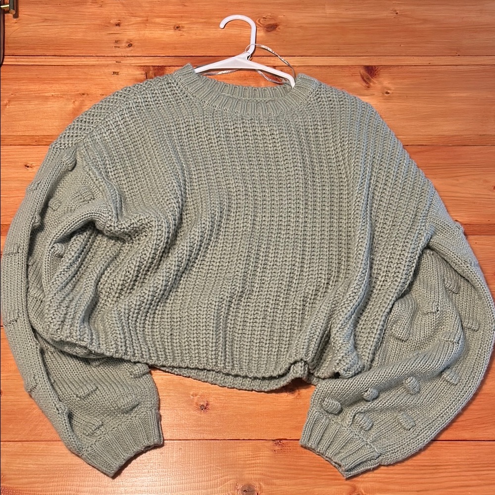 Cozy Knit Sweater in Sage Green